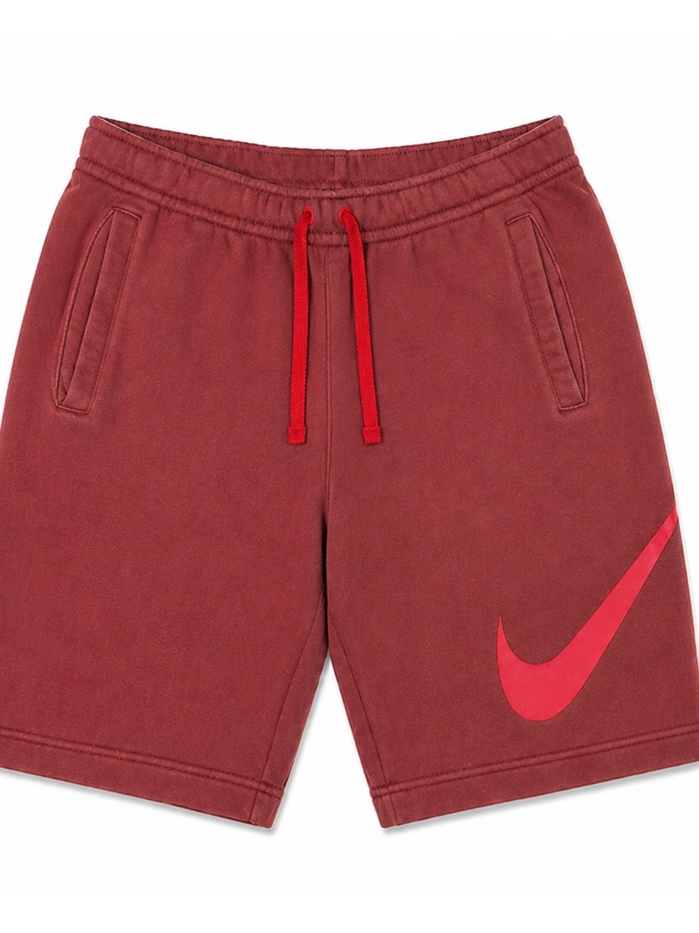 Nike Burgundy Shorts with Red Swoosh